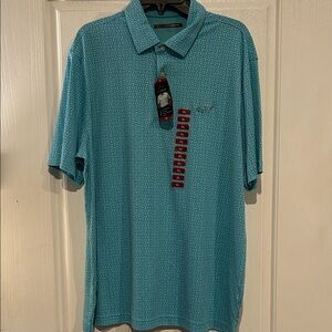 Greg Norman Aqua Bow Tie Polo Shirt